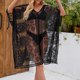 thumbnail image 3 of WILLBEST Traje de Baño para Dama, Falda con Borlas para Mujer, Ropa Europea y Femenina, Falda de Playa de Malla Hueca Sexy, Vestido para Cubrirse, 3 of 4