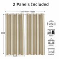 thumbnail image 5 of Abstract Beige Striped Outdoor Curtains for Patio, Modern Vertical Stripes White Cream Lines Waterproof Outside Curtains Privacy Blackout Curtain for Porch Pergola Cabana, 2 Panel 54W x 95L Inch, 5 of 9