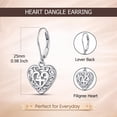 thumbnail image 3 of Charmsy Leverback Earrings for Women | Filigree Heart Earrings for Women Trendy 25MM, 3 of 6