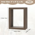 thumbnail image 3 of Marco de Flores Secas de Madera, Marco de Imagen Flotante de Acrílico Doble de 3 x 4 Pulgadas para Flores Secas/Mesa/DIY/Artesanías [Color Nogal], 3 of 7