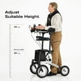 thumbnail image 3 of OasisSpace Pneumatic Armrest Walker, Tall Mobility Rolling Walker with Seat and 12” Pneumatic Wheels for Seniors and Adults, 3 of 7