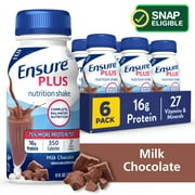 Ensure Plus Meal Replacement Nutrition Shake, Milk Chocolate, 8 fl oz, 6 Count