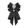 thumbnail image 1 of Broche de lazo con cinta para corbata, lazo para camisa, lazo preanudado, elegante broche para corbata Negro, 1 of 9