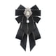 thumbnail image 1 of Broche con lazo de cinta, broche de pajarita, broche con lazo preanudado, broche decorativo moderno para dama Negro, 1 of 9