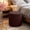 Coffee, variant on Round Stretch Stool Covers - Footstool Protector Covers Storage Stool - Soft Fabric Waterproof For Vanity Bedroom Living Room And Home Daily Use