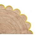 thumbnail image 2 of 4x4, 5x5, 6x6,feet Natural Jute Scallop Round Rug, Floor Scalloped Edge Rug Braided Boho Eco Large Circular Handmade Area Rugs, 2 of 5