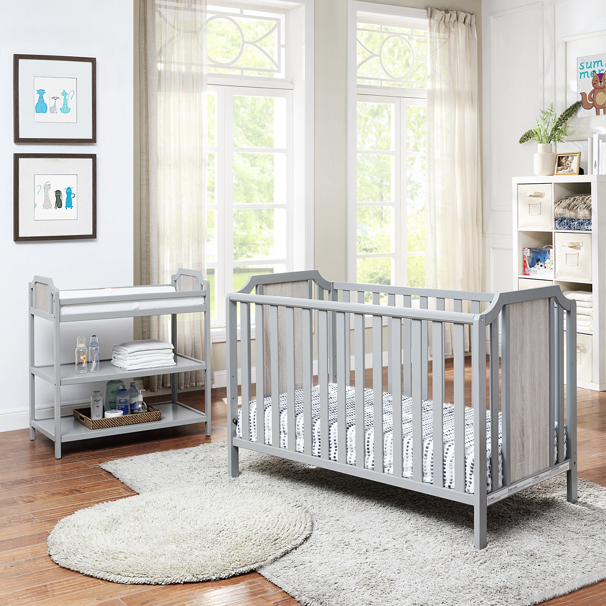 Suite Bebe Brees Changing Table in Gray Finish