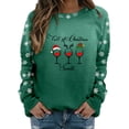 thumbnail image 1 of Gibobby Sudadera Navidad mujer Sudadera con Cuello Redondo y Estampado navideño para Mujer, Sudadera con Capucha Suelta Informal de Manga Larga(Verde,G), 1 of 4