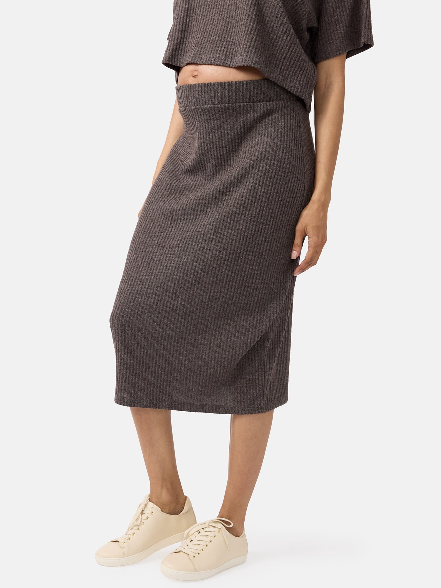 Ingrid & Isabel For Every Belly Women's Maternity Ribbed Skirt, Sizes S-XXL
