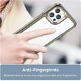 thumbnail image 3 of Case for iPhone 12 Pro Max Case Slim Dropproof [Defend from Drop/Scratch/Slip/Fingerprint] Clear Acrylic Hard Back Soft TPU Bumper Hybrid Phone Cover for iPhone 12 Pro Max-Crystal Black, 3 of 16
