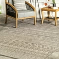 thumbnail image 5 of nuLOOM Abbey Tribal Striped Indoor/Outdoor Area Rug, 2' x 8', Light Gray, 5 of 9