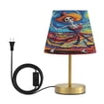 thumbnail image 2 of Wobogo Colorful Skirt Skeleton Table Lamps Three-channel Adjustable Lighted Antique Brass Metal Base Simple Modern Style for Bedroom Nightstands Living Room and Office, 2 of 8