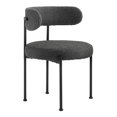 thumbnail image 3 of Side Dining Chair, Set of 2, Dark Grey Gray, Fabric, Metal, Kitchen Cafe Bistro Hospitality Restaurant, Modern Contemporary HB35912, 3 of 11