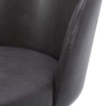 thumbnail image 3 of CHITA 27" Swivel Upholstered Counter Bar Stools set of 3 with Back & Metal Legs, Faux Leather in Retro Gray, 3 of 14