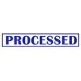 thumbnail image 1 of Printtoo Processed Self Inking Rubber Stamp Pre-Inked Office Stamp- Home Office Business Stationery, Blue- 42 x 9 mm, 1 of 7