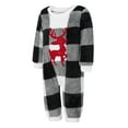 thumbnail image 2 of Musuos Matching Family Christmas Sweatshirts Long Sleeve Round Neck Reindeer Graphic Pullovers Plaid Tops, 2 of 9