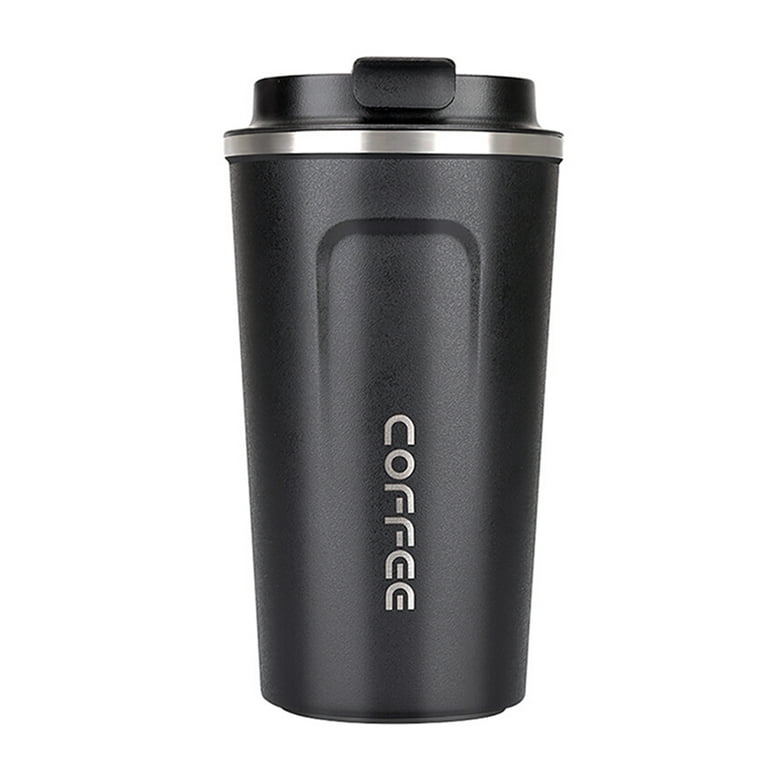 Stainless Steel Car Coffee Cup Leakproof Insulated Thermal Thermos Cup Car Portable  Travel Coffee Mug ( Matte BLUE 16oz ) 