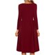 thumbnail image 4 of Vestido informal de color sólido con cuello en V y botones cómodos ajustados a la moda para mujer Pompotops  hdfakjf8081, 4 of 6