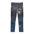 thumbnail image 2 of Girl's Legging Full-Length Colorful Print Tights For Dance Gym Everyday Wear The Whale in The Night Sky, 2 of 8