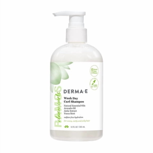 DERMA E Ramos Wash Day Curl Shampoo, No Animal Testing, 12 oz