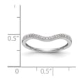 thumbnail image 7 of 14K White Gold Ring Band Wedding Diamond Round , Size 5, 7 of 7