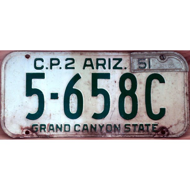 Arizona Travel License Plate Road Driver Licensee20 Inch By 30 Inch