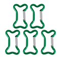 thumbnail image 6 of 5Pcs Bone Shape Spring Snap Clip Aluminum Alloy KeyRings Hanging Buckle Carabiner Keychains Bag Clip Hook Connectors, 6 of 7