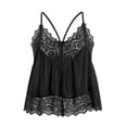 thumbnail image 6 of Breezora Women's Lace Trim Spaghetti Strap Sleeveless Tank Top Lace V Neck Camisole Casual Summer Layering Cami, 6 of 6