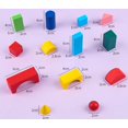 thumbnail image 4 of Bloques de construcción de madera - 34 piezas multicolor, 4 of 4
