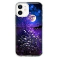 thumbnail image 1 of MUNDAZE Apple iPhone 11 Shockproof Clear Hybrid Protective Phone Case Spring Moon Night Lavender Flowers Floral Cover, 1 of 6