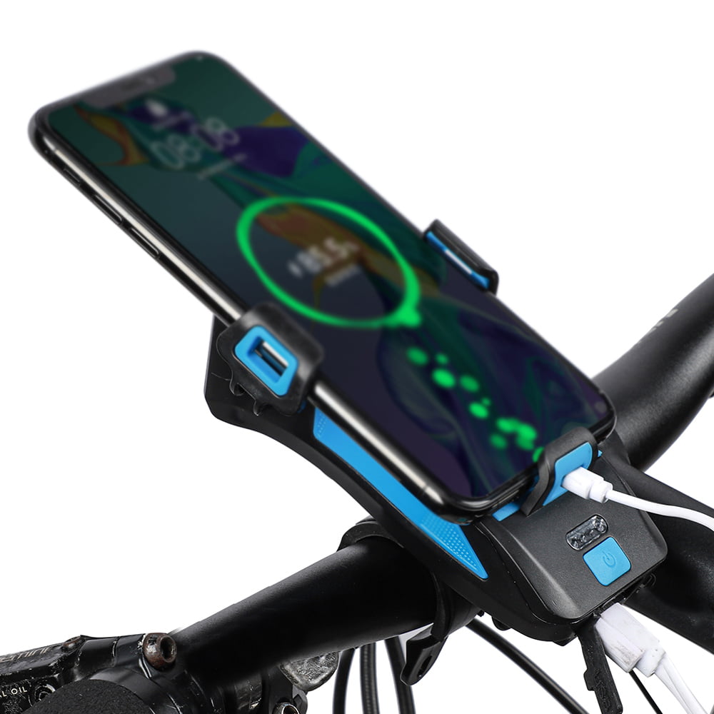 Details about  / 4 IN 1 Mountain Bicycle Front Light USB Rechargeable Flashlight Phone Holder