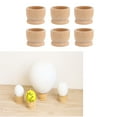 thumbnail image 3 of IFANLANDOR 12Pcs Beige Wooden Egg Cup for and DIY Decoration 4.7x4.7x1.2in, 3 of 8