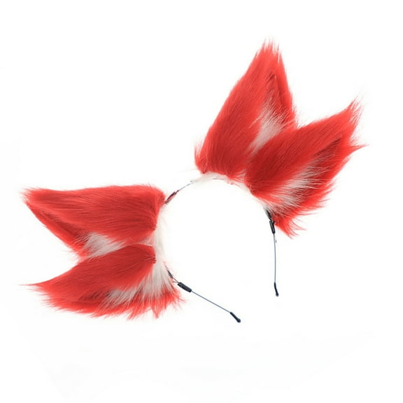 YIGSECU Fashion Plush Foxes Ears Headbands for Halloween Cosplay Player and Party Lover