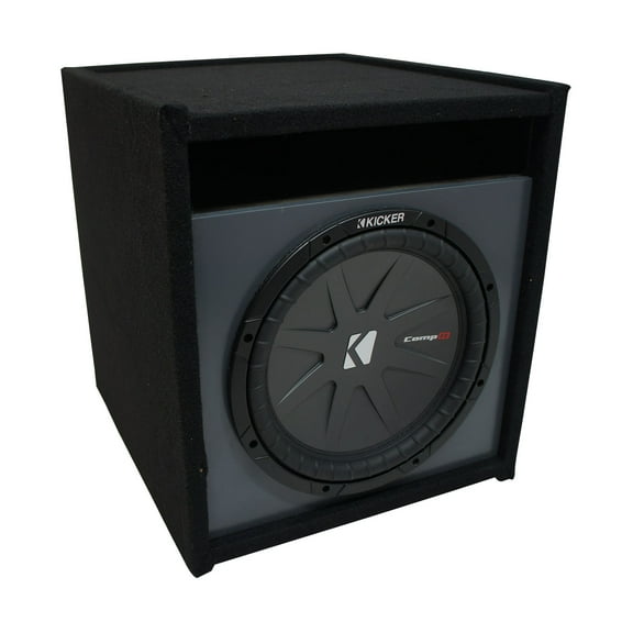 Universal Car Stereo Paintable Ported 10" Kicker CompR CWR10 Sub Box - 2 Ohm
