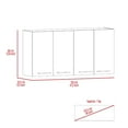 thumbnail image 5 of Boahaus Valence Wall Cabinet, White, 5 of 6