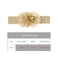 thumbnail image 4 of INSPIRE CHIC Women's Big Double-Flower Stretchy Belt, Elastic Wide Chunky Waistband Belts for Dress Up to 75cm/29.53" Khaki, 4 of 6