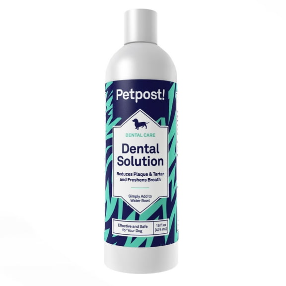 Petpost | Dental Solution for Dogs - Water Additive that Kills Bad Breath - Natural Tooth Cleaning Solution