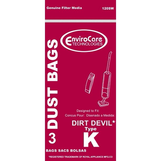 Dirt Devil Vacuum Bags Style K by Envirocare
