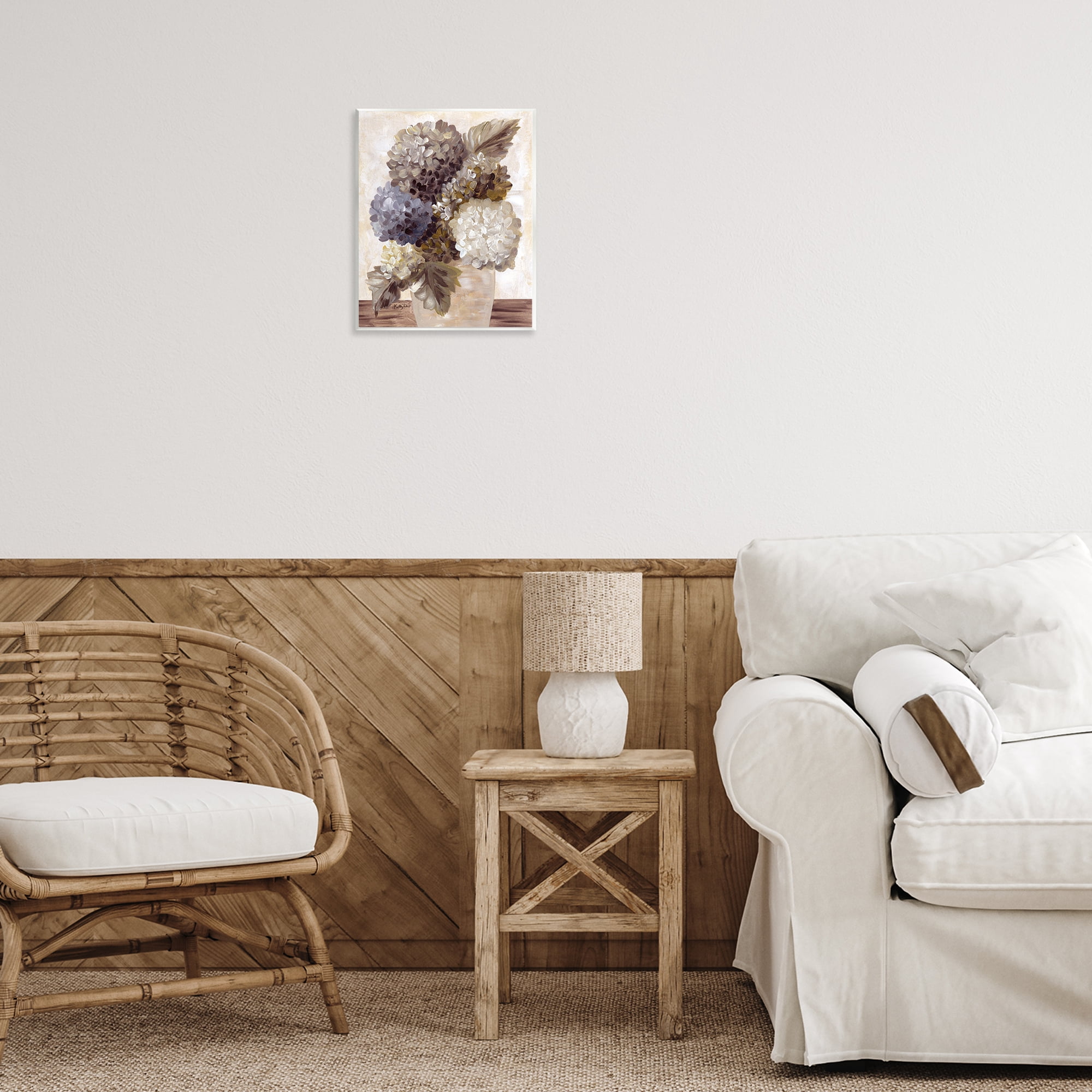 Stupell Industries Full Hydrangea Blooms Botanical & Floral Painting Unframed Art Print Wall Art, 11 x 14