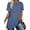 Dark Blue, variant on T-shirts for Women Summer Tops Short Sleeve Shirts Casual Loose Fit Tunic Tops Side Slit Tee Shirt Crew Neck Lady Blouse Green XXL