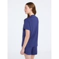 thumbnail image 3 of Joyspun Womens Sleep Rib Modal Short Sleeve Notch Set, Size XS-XL, 2X-3X, 3 of 5