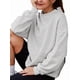 thumbnail image 2 of Sudaderas de Gran Tamaño para Mujer, Jersey de Cuello Alto, Sudaderas con Capucha de Larga, Tops, Conjuntos de Moda de Otoño, Ropa. Gris M, 2 of 8