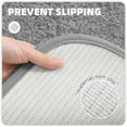 thumbnail image 6 of PABUBE Bathroom Rug Non-Slip Bathroom Mat 17"x24" Shag Bath Rugs w/1.6" Microfiber, Absorbent Bath Mat, Machine Washable, Gray, 6 of 8