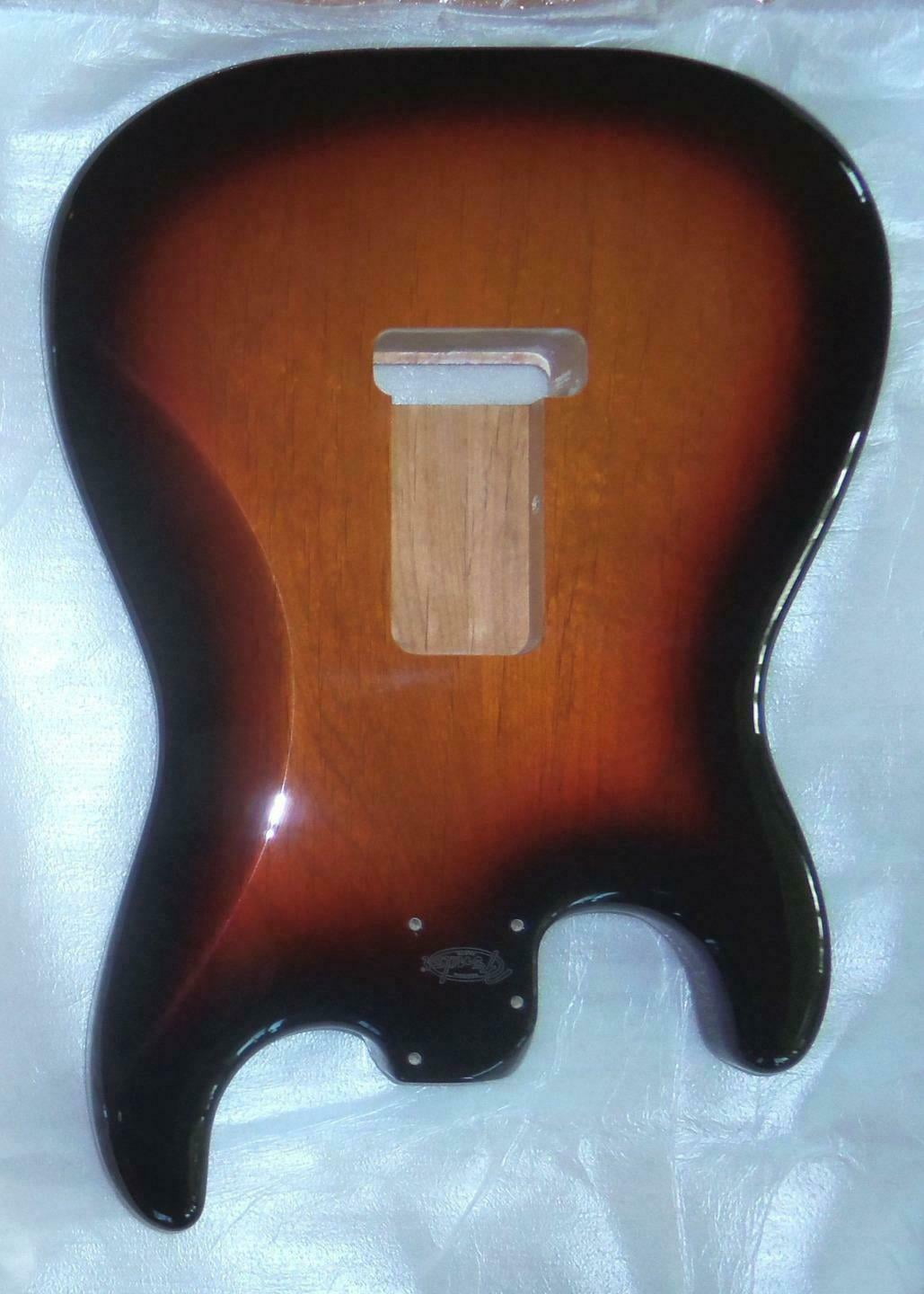 Fender® MIM HSH Deluxe Sunburst Strat Body~2 Post Bridge~4.6 Lbs~Contoured-New