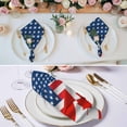 thumbnail image 2 of Cloth Napkins Set of 4 - 20x20 Inches, Red Blue American Flag Washable Reusable Table Napkins, Modern Maple Leaf Soft & Absortbent Dining Napkin for Party Wedding Hotel Restaurant, 2 of 8