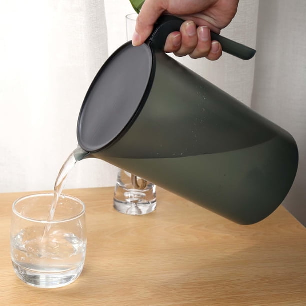 Jarra de 2.5L Jarra de con tapa Jarra de agua Jarra de agua Jarra de agua para Camping Picnics Negro Soledad Jarra de bebidas