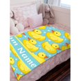 thumbnail image 3 of Personalized Cartoon Yellow Duck Baby Blankets with Name, Lightweight for All Seasons, Custom Baby Blanket As Festival Gifts Collection- Sofa, Living Room, Vacation House 40"x50" for Kids/Children, 3 of 6