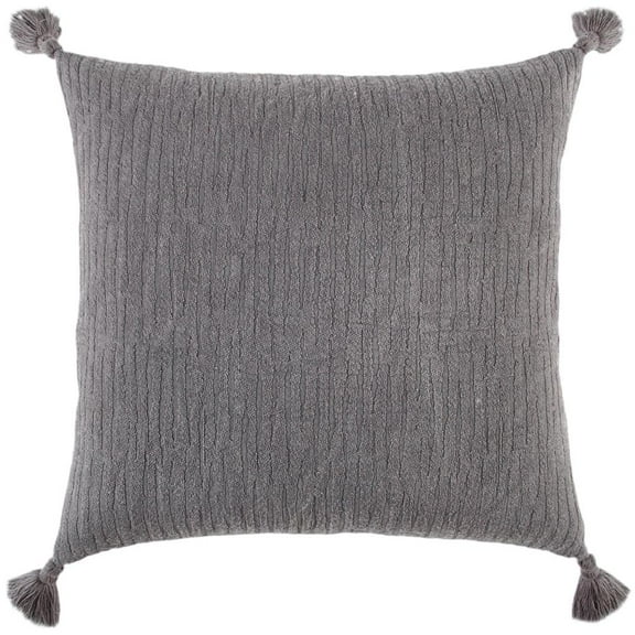 Rizzy Home Transitional Cotton Woven Pillow Cover With Grey COVT19122GY002020