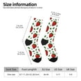 thumbnail image 2 of Daiia Strawberry Print Crew Socks – Soft Breathable Long Socks for Men & Women, Moisture-Wicking & Comfortable Daily Wear Socks, One-Size Fits Most (US 5-11), 2 of 6
