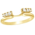 thumbnail image 1 of White Natural Diamond Solitaire Enhancer Ring in 14k Yellow Gold (0.2 Cttw), 1 of 1